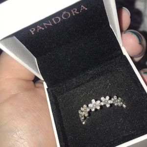 Pandora Flower Crown Ring In Silver